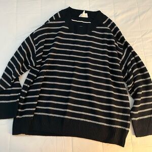 Navy Striped Women's Sweater
